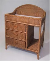 J Mason I2865 Wicker Changing Table in Pecan 