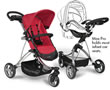 Baby Planet 101303 Max Pro 3 Wheel Travel System, Red