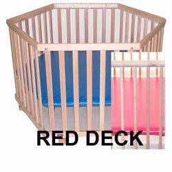 Kettler H1057-B227 Blue Deck Six-Sided Playpen, with Blue Cotton Padding
