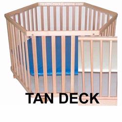 Kettler H1057-B227 Blue Deck Six-Sided Playpen, with Blue Cotton Padding