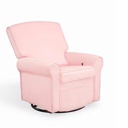 Shermag 2009 37204.G8.1015 Pink Square Back Super Smooth Upholstered Glider/ Rocking Chair