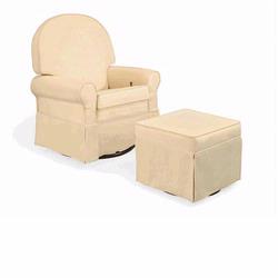 Shermag 2009 37214.G8.0183-KIT Pearl Round Back Super Smooth Upholstered Glider/ Rocking Chair & Ottoman Kit