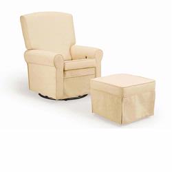 Shermag 2009 37204.G8.0183-KIT Pearl Square Back Super Smooth Upholstered Glider/ Rocking Chair and Ottoman