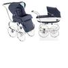 Inglesina  AC06B1MAR- AB06B0VER- AE05A1000  Classica Complete Set- Pram Bassinet - Frame -Stroller Seat - Navy / White 2010
