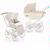 Inglesina AE05A3000-AB06A-0TORKIT 2009 Classica Complete Set Pram With Balestrino Chrome/Ivory Frame And Matching Stroller Seat  (Includes Diaper Bag) - Tortora Made in USA 