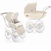 Inglesina AE05A3000-AB06A-0TORKIT 2009 Classica Complete Set Pram With Balestrino Chrome/Ivory Frame And Matching Stroller Seat  (Includes Diaper Bag) - Tortora