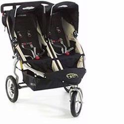 BOB ST0776 Revolution Duallie Double Jogging Stroller, Black with all 12 inch Wheels
