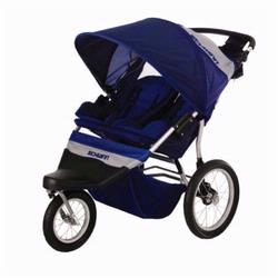 Schwinn 13-SC916 Free Wheeler 2 Swivel Wheel Double Jogging Stroller - Blue/Grey