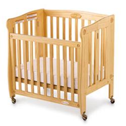 Foundations 50-SS-N4 Royale Folding Drop Side Compact Size Crib - Natural