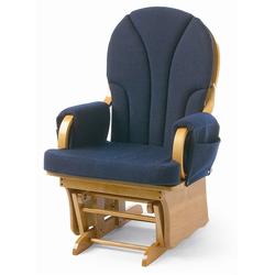 Foundations 81-fw-nn Lullaby Adult Glider Rocker - Natural Finish/ Blue Picture