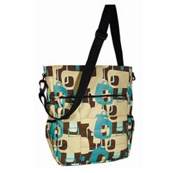 Amy Michelle RDCHTQ Rodeo Drive Tote Diaper Bag - Chocolate (Turquoise Lining)
