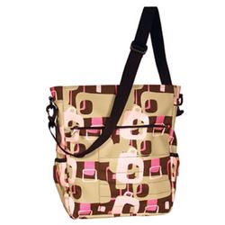 Amy Michelle RDCHPK Rodeo Drive Tote Diaper Bag - Chocolate (Pink Lining)