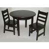 Child's Round Table w/shelf & Two chairs 524E - Espresso         