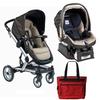 Peg Perego CR53-MU46KIT Skate Travel System With Free Diaper Bag , Moka