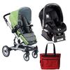 Peg Perego CR24-MB24KIT Skate Travel System With Free Diaper Bag - Bubbles Green
