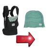 Ergo Baby BC6GIIGLED Black Baby Carrier with Green Lining, Green Infant Insert & Free LED Safety Reflector Light