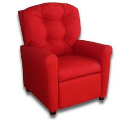Dozydotes 32 Fabric Four Button Childrens Recliner - Rocket Red