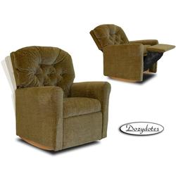 Dozydotes 10163 Classic Fabric 7 Button Children's Recliner - Hot Chocolate