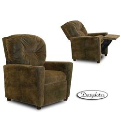 Dozydotes 9949 Micro-Suede Childrens Recliner with Cup Holder - Brown Bomber