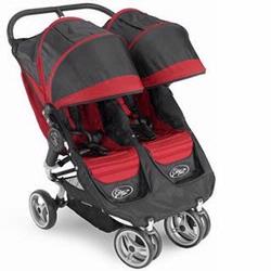 Baby Jogger 67173 City Mini Double Jogging Stroller, Red-Black