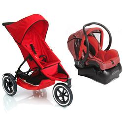 Phil & Teds C511-tsm Classic single Stroller travel system with Maxi-Cosi- Red