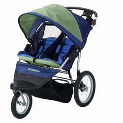Schwinn 13-SC909 Free Wheeler Double Jogging Stroller, Blue Green