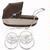 Inglesina AE05A3000 -AB06A-0GAL 2009 Classica Pram With Balestrino Chrome/Ivory Frame (Includes Diaper Bag) - Galles Made in USA 
