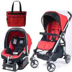 Peg Perego Si Travel System in Pepper with Fashionable Diaper bag