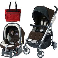 Peg Perego Si Travel System in Java with Fashionable Diaper bag