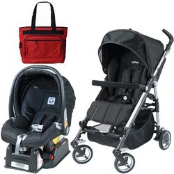 Peg Perego Si Travel System in Nero with Fashionable Diaper bag