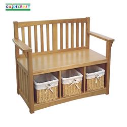 Guidecraft 85507 Mission Storage Bench with Baskets