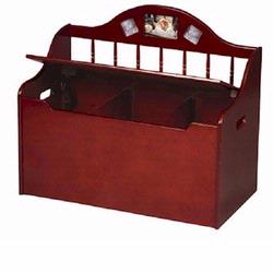 Guidecraft 83511 Spindle Toy Chest - Cherry Picture