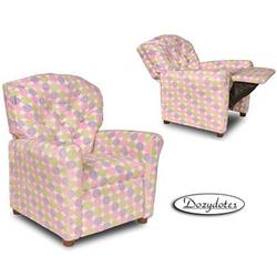 Dozydotes 10770 Minky Dot Classic 7 Button Recliner, Lollipop