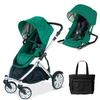 B-Ready Stroller & Green 2nd Seat - Green