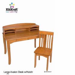 Kidkraft 26706 Avalon Desk With Hutch Honey Deemak006