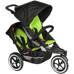 Phil & Teds EX V1 22 DK Explorer Buggy Double Stroller - Apple Black