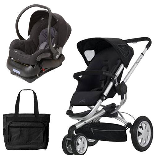 Quinny Buzz 3 Travel System in Black with Diaper Bag - Picture 1 of 1