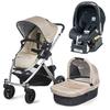 UPPAbaby VISTA Alex Travel system with peg perego Lindsey Wheat car seat 
