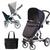 Peg Perego Skate Double Stroller Kit with a Diaper Bag Pois Black
