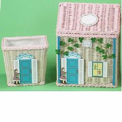 GiftMark LH255DS Doll Shop Steamer Trunk / Clothes Hamper with Matching Waste Pa