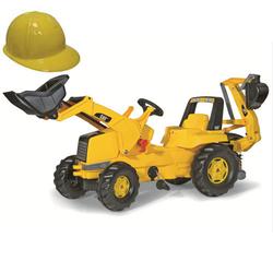 Kettler 813001 CAT Frontloader with Backhoe & Yellow Plastic Construction Helmet