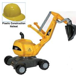 Kettler 421015 CAT Digger with Yellow Plastic Construction Helmet