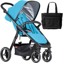 Phil & Teds  Smart Buggy Baby Stroller With Diaper Bag - Cyan