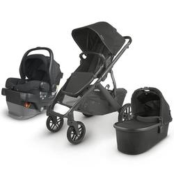 UPPAbaby  VISTA V2 Stroller - JAKE (black/carbon/black leather) + MESA V2 Infant Car Seat - JAKE (charcoal)