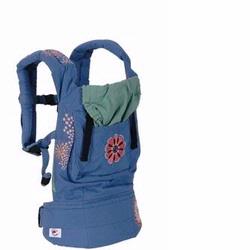 BC7OEA Ergo Baby Organic Blue and Green Baby Carrier with Embroidery