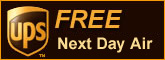 FREE UPS Next Day Air shipping (48 continental US states only)