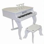 Schoenhut 3005W 30 Key Fancy Baby Grand Piano - White