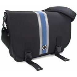 DadGear MBCSBU Messenger Diaper Bag - Blue Center Stripe