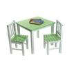 Lipper 513GR Child's Table and 2-Chair Set, Green and White