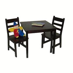 Lipper Square Table & 2 Chairs Set 514E - Espresso